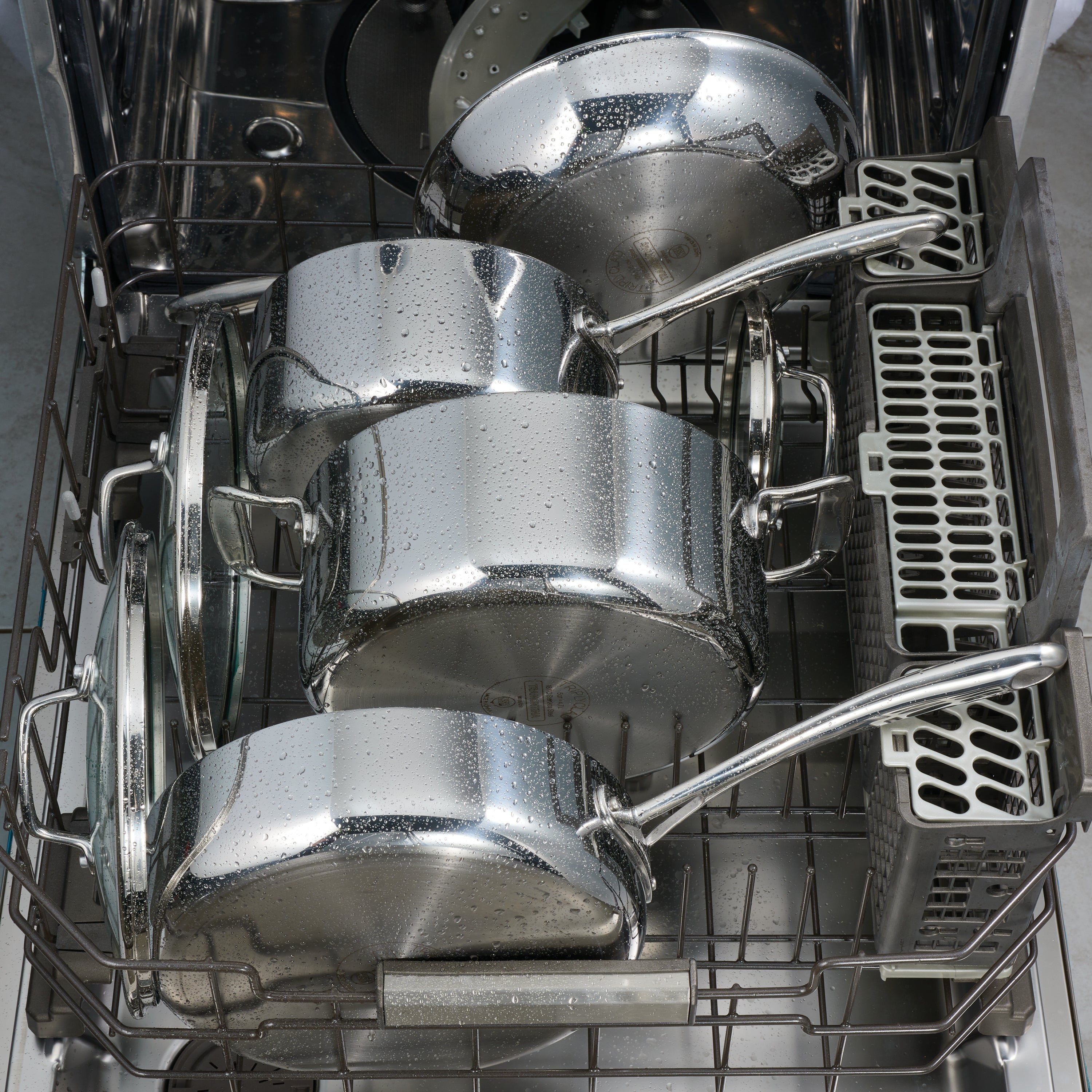 Tri-Ply Clad 8 Quart Stainless Steel Covered Stock Pot - Glass Lid