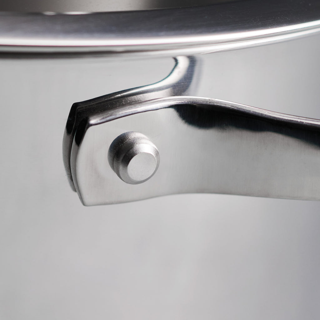 8 Quart Tri-Ply Base Stainless Steel Covered Stock Pot
